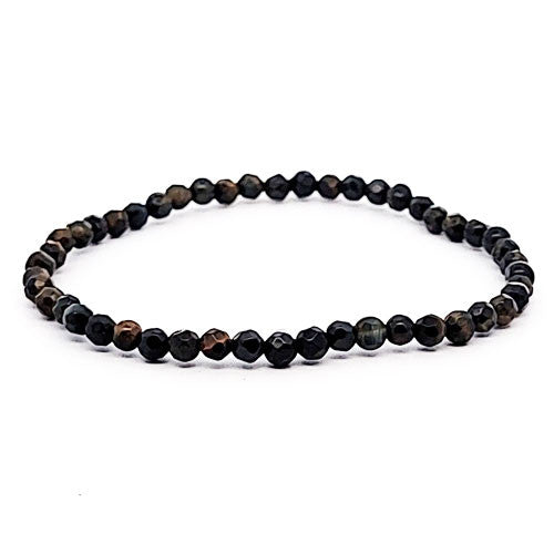 Falkenauge Kugelarmband 4 mm facettiert  - 1