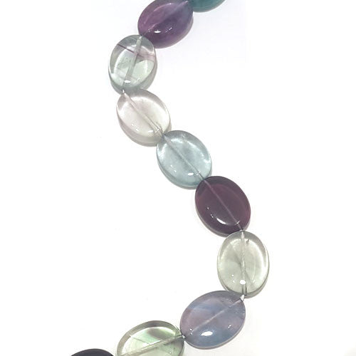 Fluorit multi, Strang oval 18x25mm  - 2