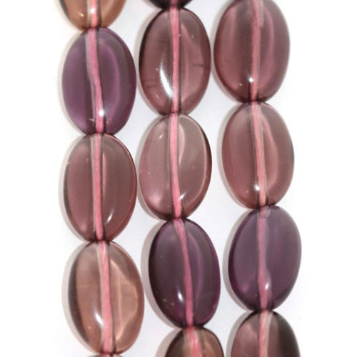 Fluorit violett, Strang oval 8 x 12mm  - 1