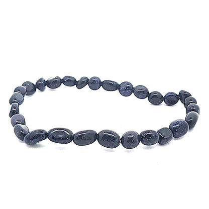 Goldfluss blau Armband Tumble 