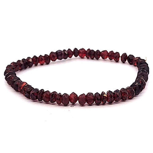 Granat Armband Button facettiert  - 1