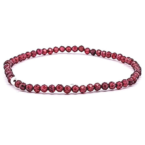 Granat Armband facettiert 3 mm  - 2