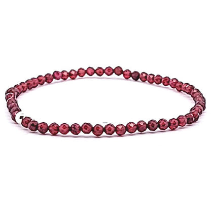 Granat Armband facettiert 3 mm  - 2