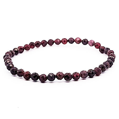 Granat Kugelarmband 5 mm facettiert  - 1