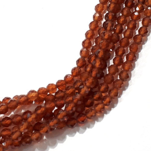 Mandarin-Granat, Kugelstrang 4 mm facettiert  - 1