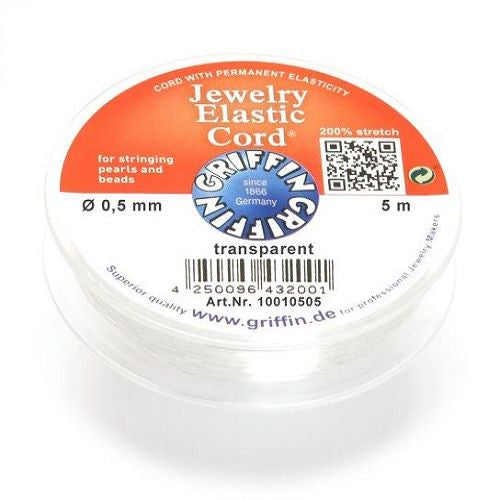 Gummi transparent, 5m Rolle Griffin - 1