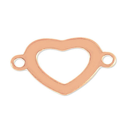 Herz Silberelement rosé vergoldet  - 1