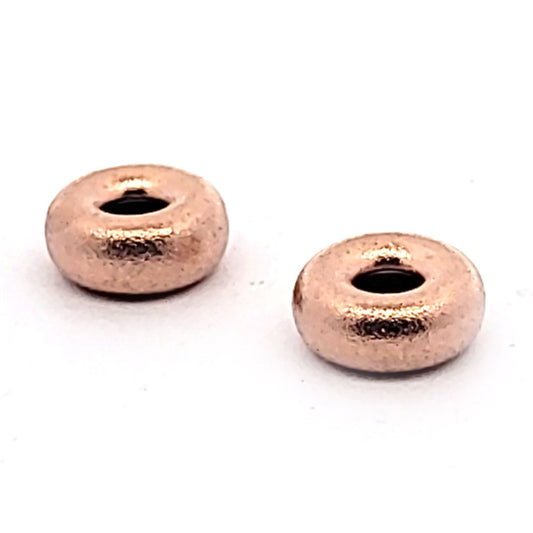 Hohlring 9 mm Silber rosé vergoldet (2 Stück)