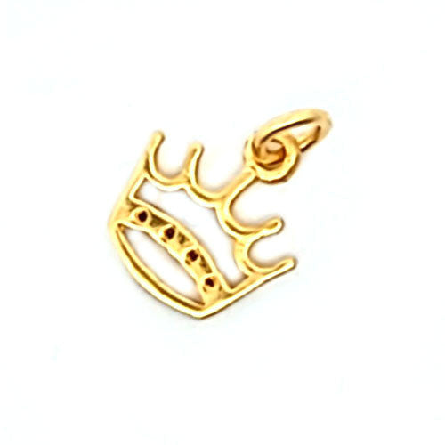 Ich bin eine Königin - Anhänger Krone, silber vergoldet  - 1