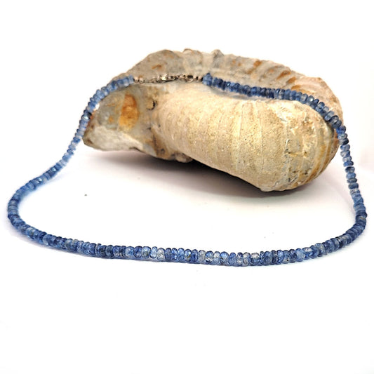 Iolith (Cordierit) Kette Button 5 mm facettiert