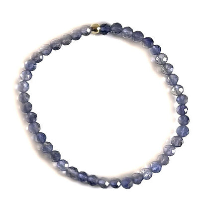 Iolith (Cordierit) Kugelarmband 4 mm facettiert  - 1