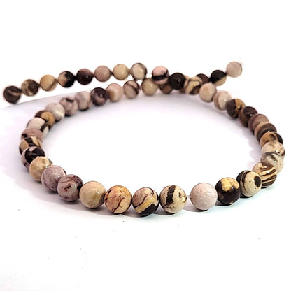Kalahari jasper, ball strand 6 mm
