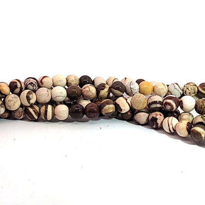 Kalahari jasper, ball strand 6 mm