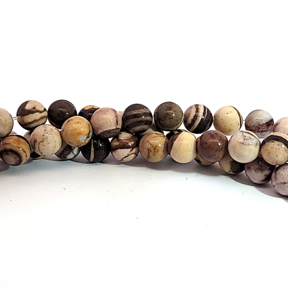Kalahari jasper, ball strand 8 mm