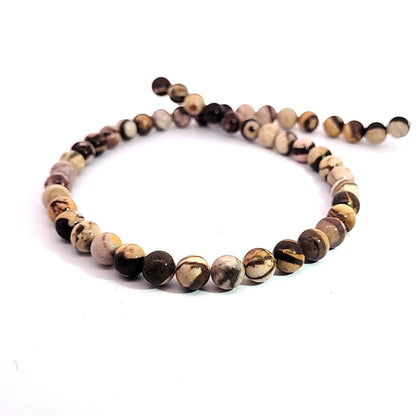 Kalahari jasper, ball strand 8 mm