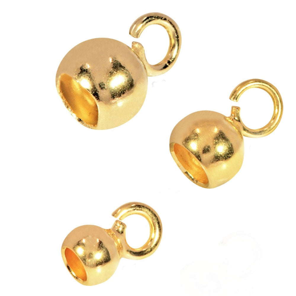 Kalotten-mit-kleiner-offener-Oese-silber-vergoldet