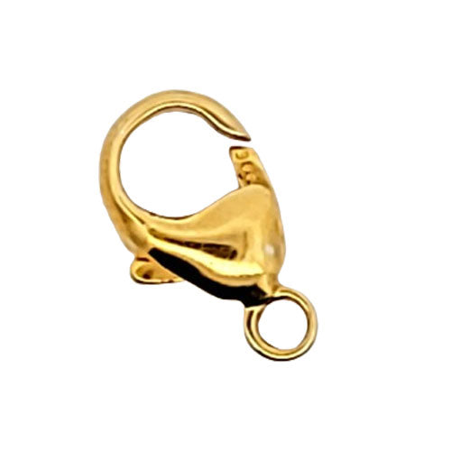 Karabiner mit fester Öse 13 mm, Silber vergoldet  - 1