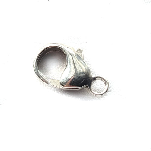 Karabiner mit fester Öse 9 mm, Silber