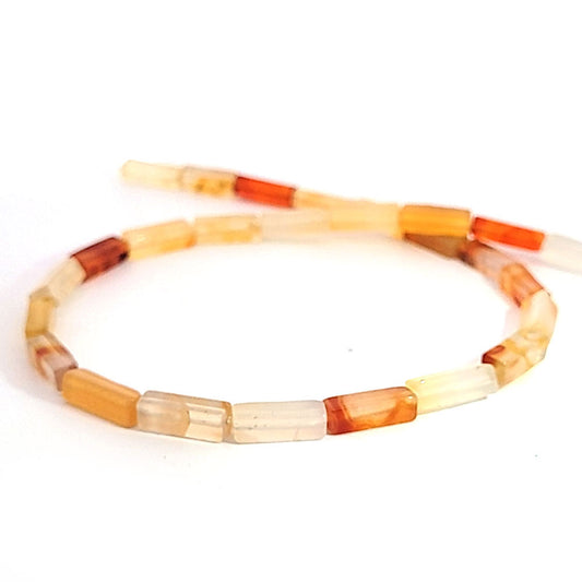 Carnelian, strand square 13 x 4 mm