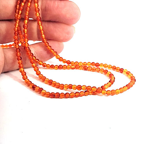 Carnelian, bead strand 3 mm
