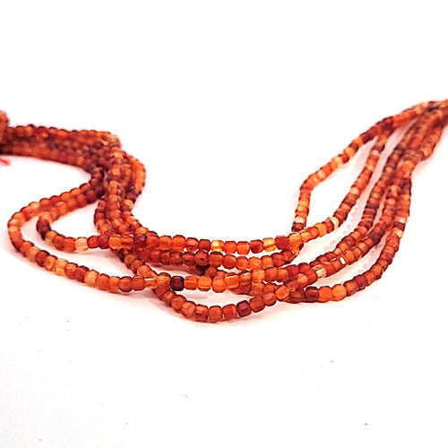 Carnelian, Cube strand 3 mm faceted