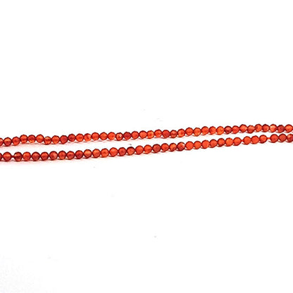 Carnelian, 2.5 mm faceted bead strand