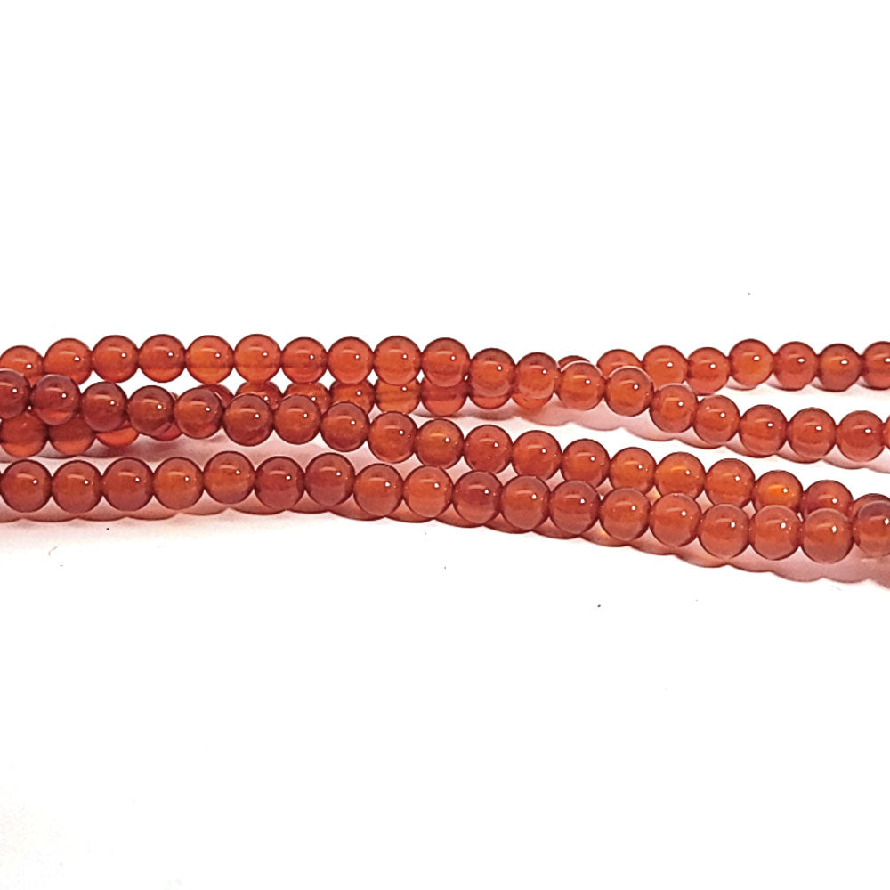 Carnelian, bead strand 4 mm