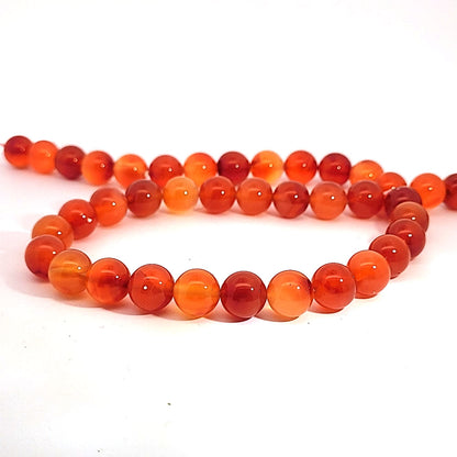 Carnelian, bead strand 10 mm