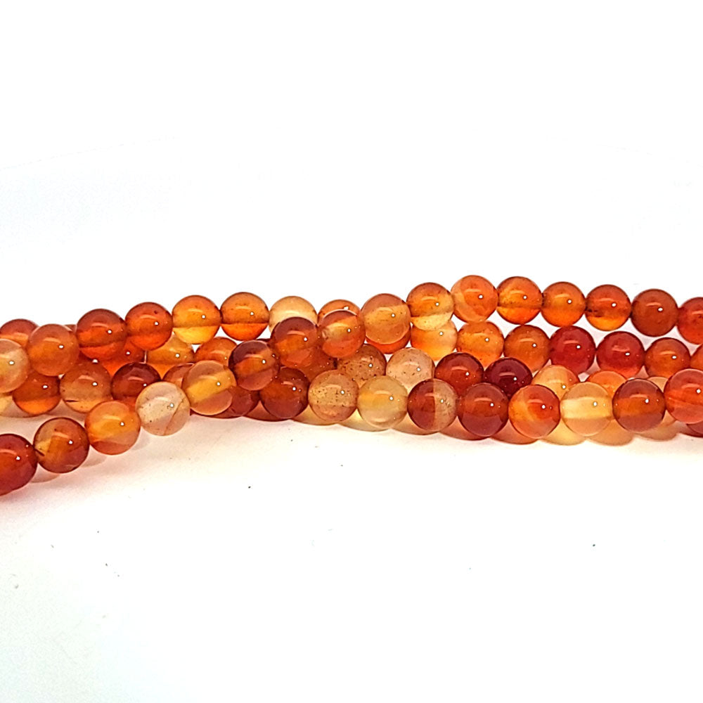 Carnelian, 6 mm bead strand