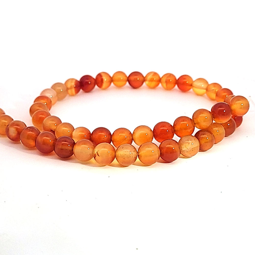 Carnelian, 8 mm bead strand