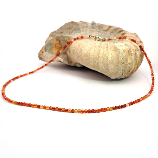 Karneol Kugelkette 3 mm facettiert