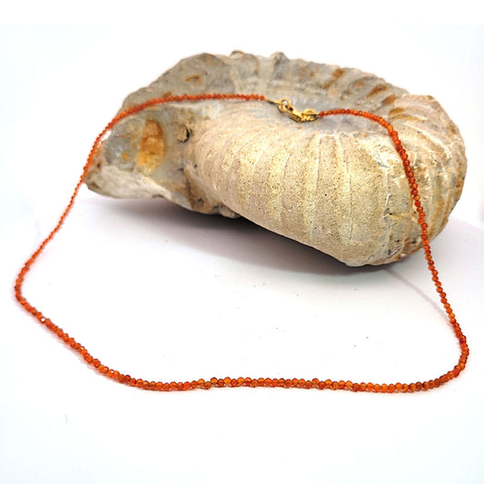 Karneol Kugelkette 2 mm facettiert