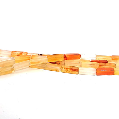 Carnelian, strand square 13 x 4 mm