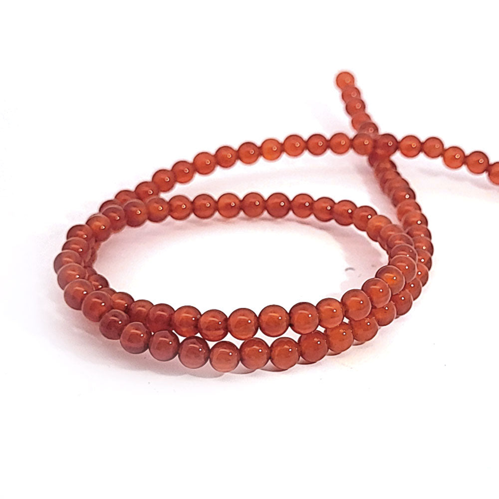 Carnelian, bead strand 4 mm