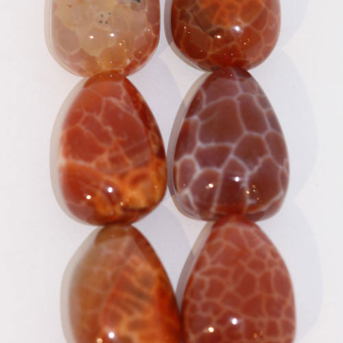Karneol (Feuerachat), Strang Tropfen/Tumble 18 x 24mm  - 1