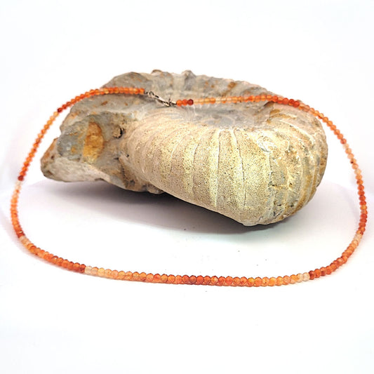 Karneol Kette 3 mm facettiert