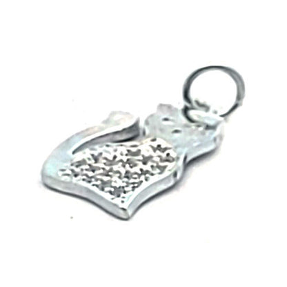 Katzen - Anhänger, silber rhodiniert mit Zirkonia  - 2