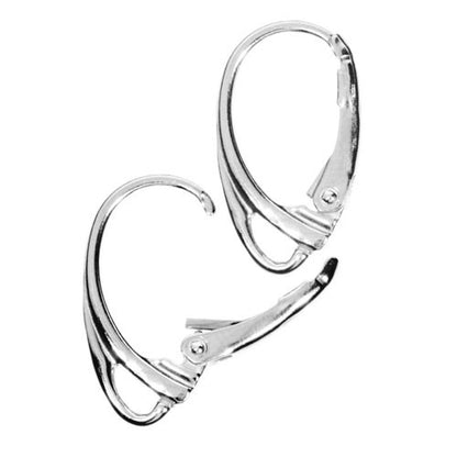 Klappbrisuren Milano (Ohrhaken mit Klappbügel) silber  - 1