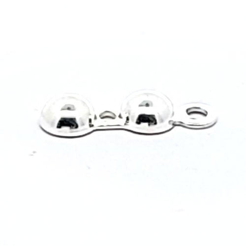 Klappkalotten mit geschl. Öse, silber (10 Stück)  - 1