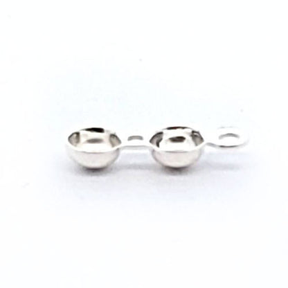 Klappkalotten mit geschl. Öse, silber (10 Stück)  - 3