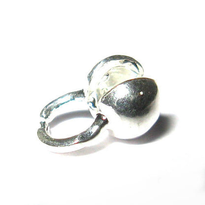 Klappkugel mit Öse, Silber (2 Stk.)  - 1