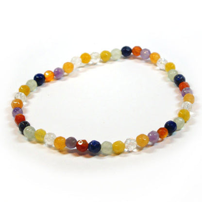 Kugel-Armband Multi 4mm facettiert  - 2