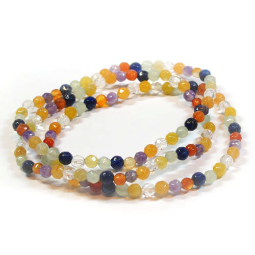 Kugel-Armband Multi 4mm facettiert  - 1