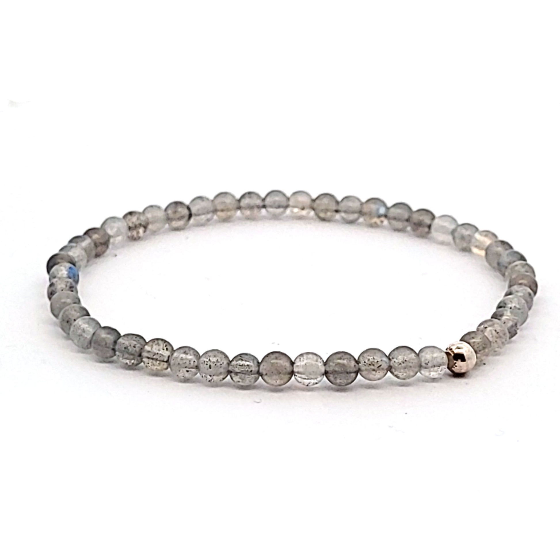 Labradorit-Kugel-4mm-Armband