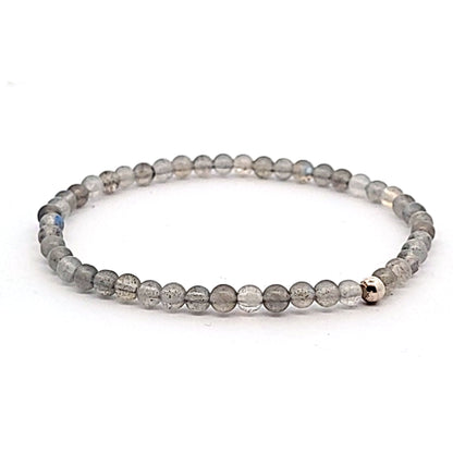 Labradorit-Kugel-4mm-Armband