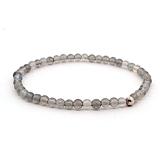 Labradorit-Kugel-4mm-Armband