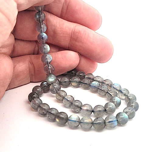 Labradorite AA, ball strand 6 mm