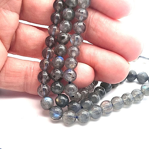 Labradorite, 6 mm bead strand