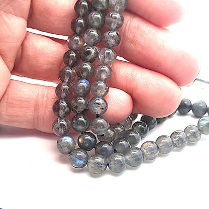 Labradorite, 6 mm bead strand