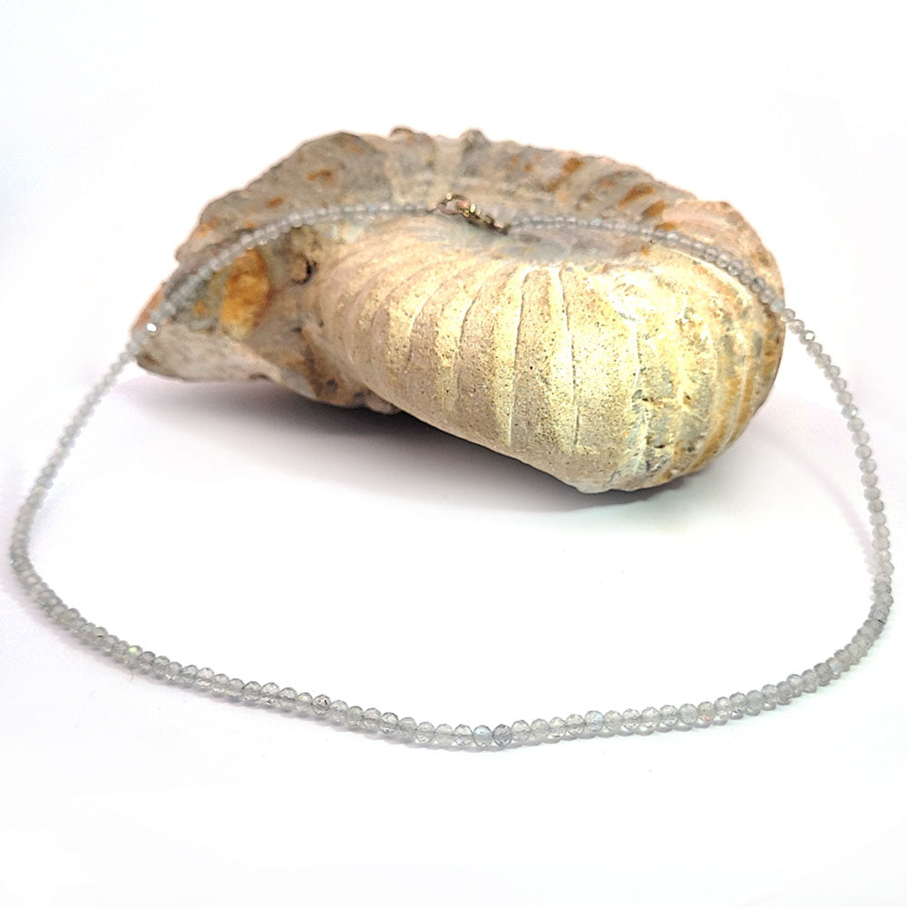 Labradorit Kugelkette 3 mm facettiert